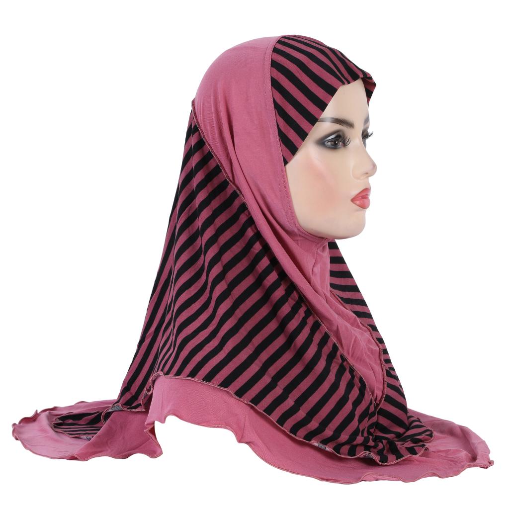 H323 Adults Medium Size 70*60cm Pray Hijab Muslim Hijabi Scarf Islamic Headscarf Hat Amira Pull On Headwrap