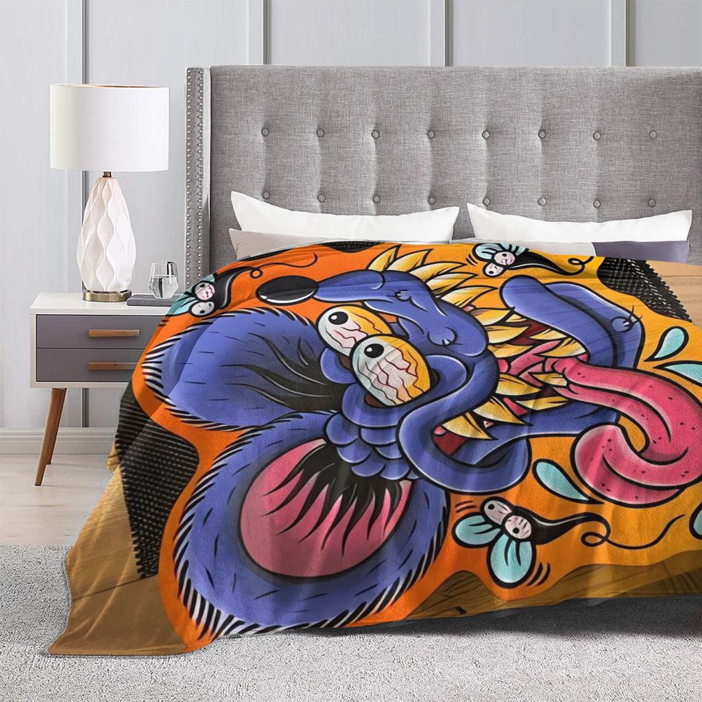 Индивидуальное Аниме Мультяшное одеяло Rat Fink Супер теплое Плед для кемпинга Плюшевый плед Новинка Покрывало для дивана и кровати Фланелевое покрывало Чехол для дивана-кровати
