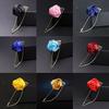 1pc New Brooch Pin Boutonniere Stick Suit Lapel Leaf Wedding Men Gift Rose Flower Men Jewelry Golden Fashion  Delicate Jewelry