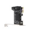 PCIE Serial ATA 3.0 Expansion Card 88SE9215 Chip 4 Port 6 Gbps Adapter Card Hard Disk Conversion Card