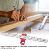 Woodworking Ruler, Woodworking Marking Tool with Magnetic Ruler Stop, 0.1mm Accuracy, 300mm Measuring Range, for Automotive, Woodworking, Construction