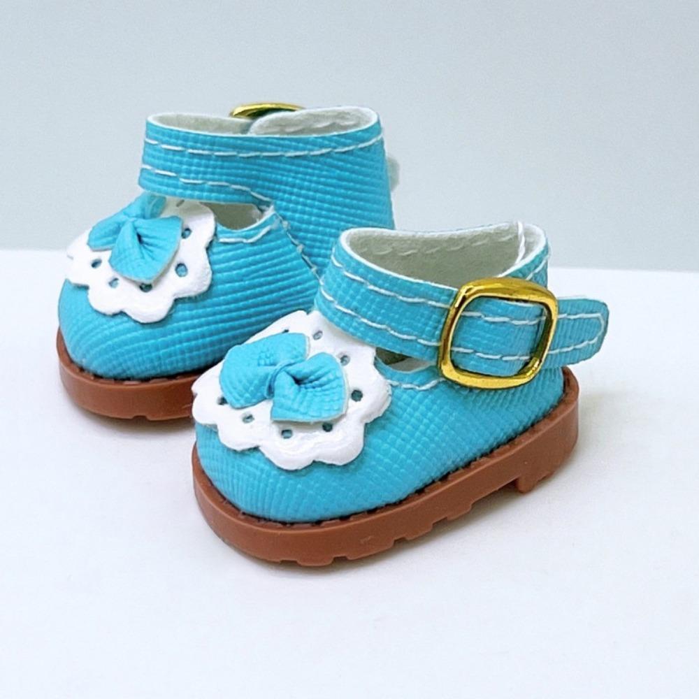 3.8*2.3cm 10cm Cotton Doll Shoes Small Plush Toy Accessories Princess Leather Shoes for 17cm Dolls