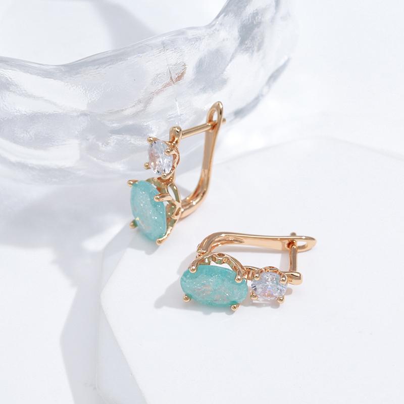 Женские серьги-капли овальной огранки с матовым зеленым цирконием, индивидуальные ювелирные изделия для свадебной вечеринки, модные аксессуары