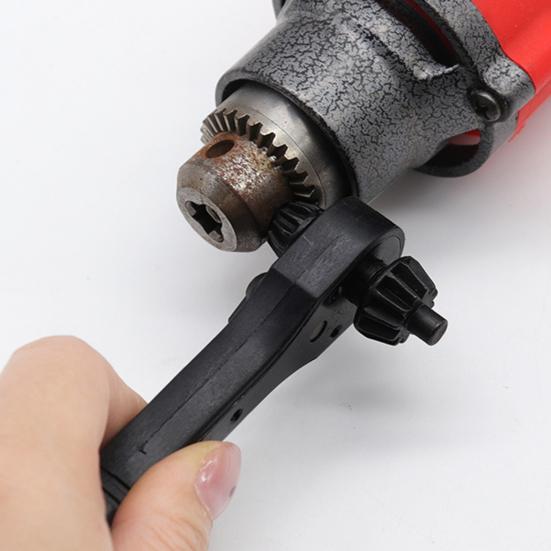 Ratchet Drill Chuck Key Wrench Anti-Slip Handle Ergonomic Multipurpose Universal Double Head Drill Press Chuck Key Mini Ratchet Spanner