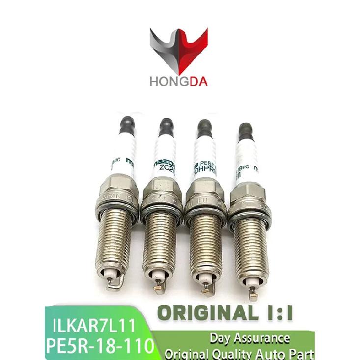 HONGDA Iridium Spark Plug PE5R-18-110 ILKAR7L11 94124 for Mazda 3 6 CX-3 CX-5 CX-30 MX-5 Miata 2.0L 2.5L PE5R18110