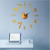 Настенные часы 3D Зеркальная наклейка Дизайн домашнего интерьера