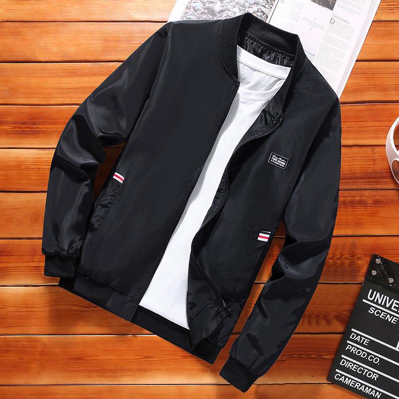 Весенне-осенняя мужская модная короткая куртка с воротником-стойкой