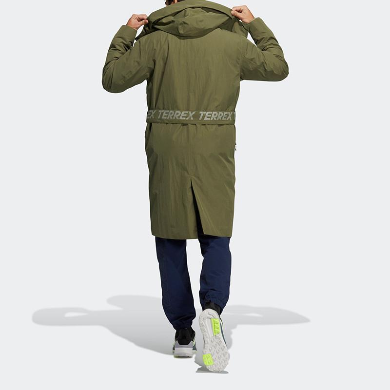adidas Ветрозащитная теплая куртка-пуховик «три в одном» с длинным рукавом, унисекс, цвет армейский зеленый H13848