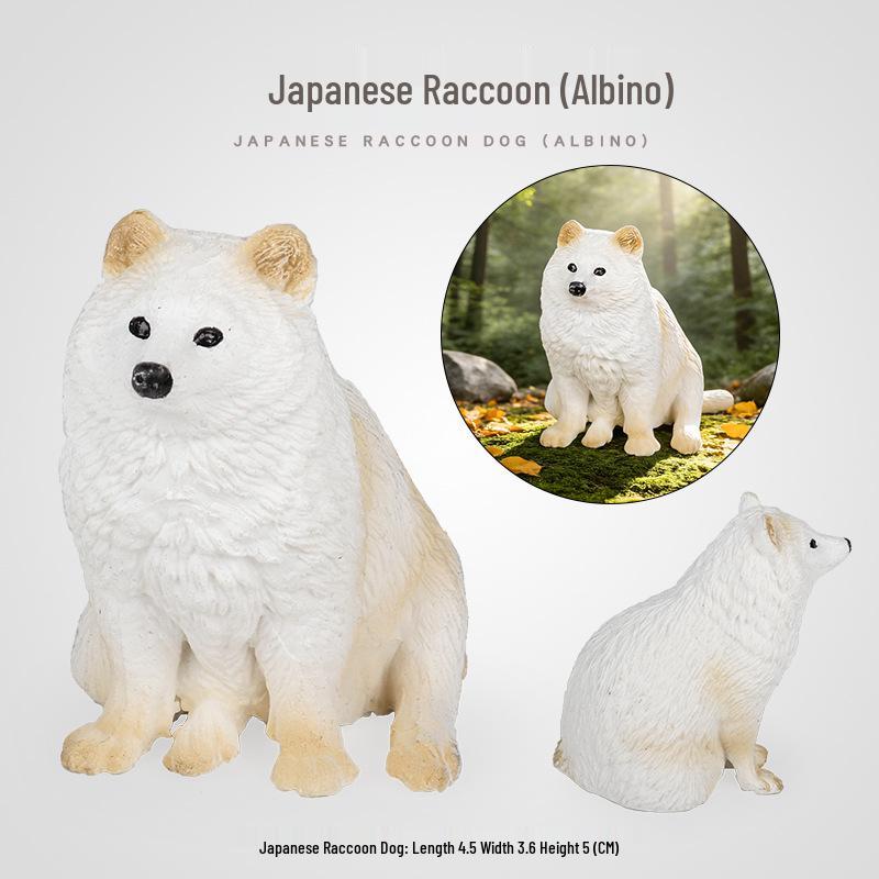 Cute Animal Models: Japanese Raccoon, Flying Squirrel, Monkey, Rabbit, Squirrel, Shiba Inu, Tiger, Lion, Lizard Toy Set