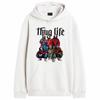 Thug Life Фильм ужасов Толстовка с капюшоном Друзья Персонаж ужасов Хэллоуин Толстовка с капюшоном Графический персонаж ужасов Хэллоуин