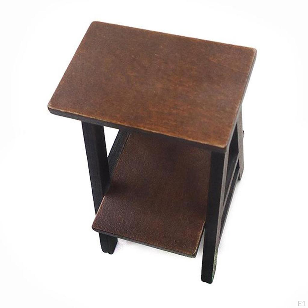 Ретро 1/12 миниатюрная стойка для цветов и растений, черная мебель, кукольный домик, аксессуары для комнаты