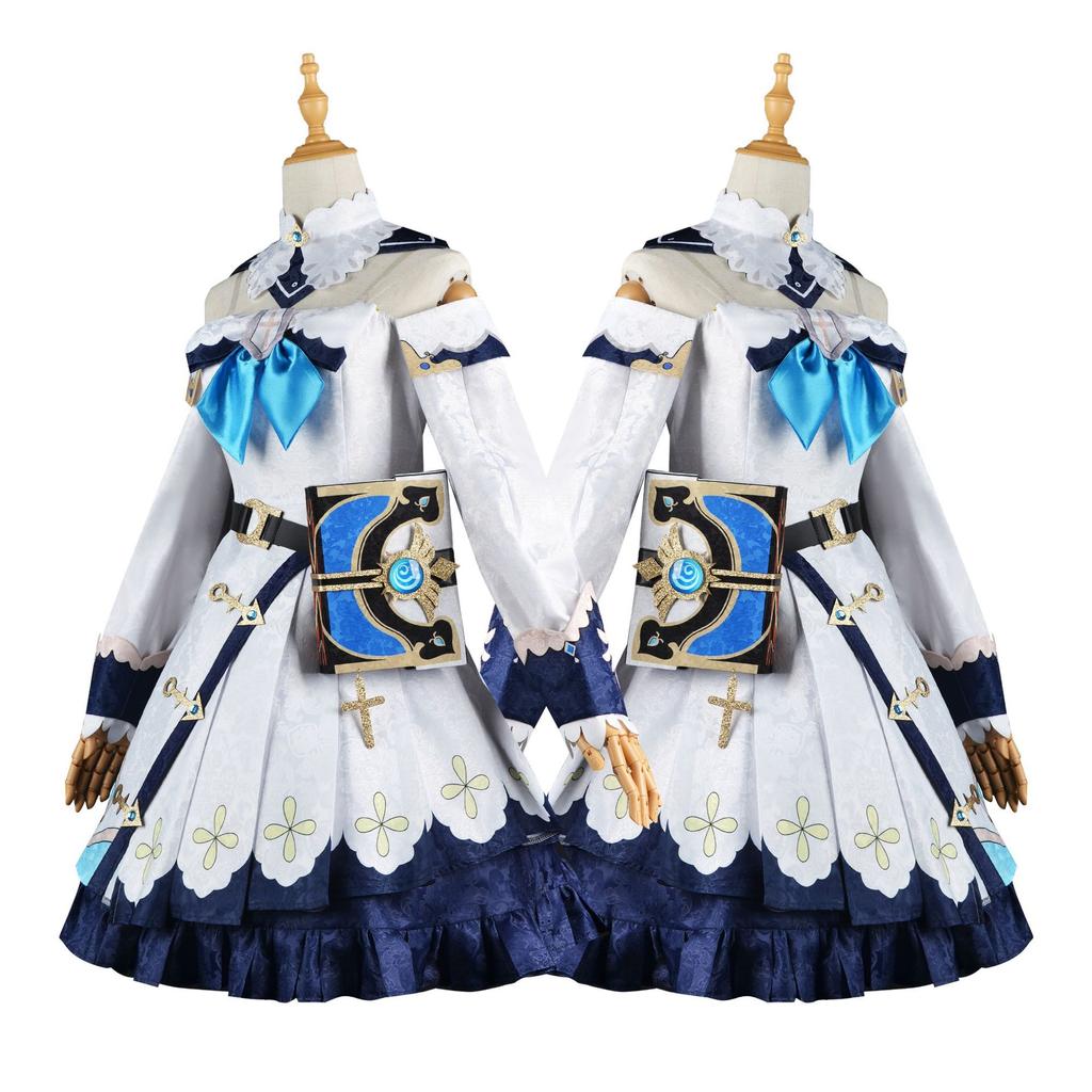 Genshin Impact Barbara Cos Dress Women's Dress Girls' Cute Hand Game Initial Five-star Cosplay Dress