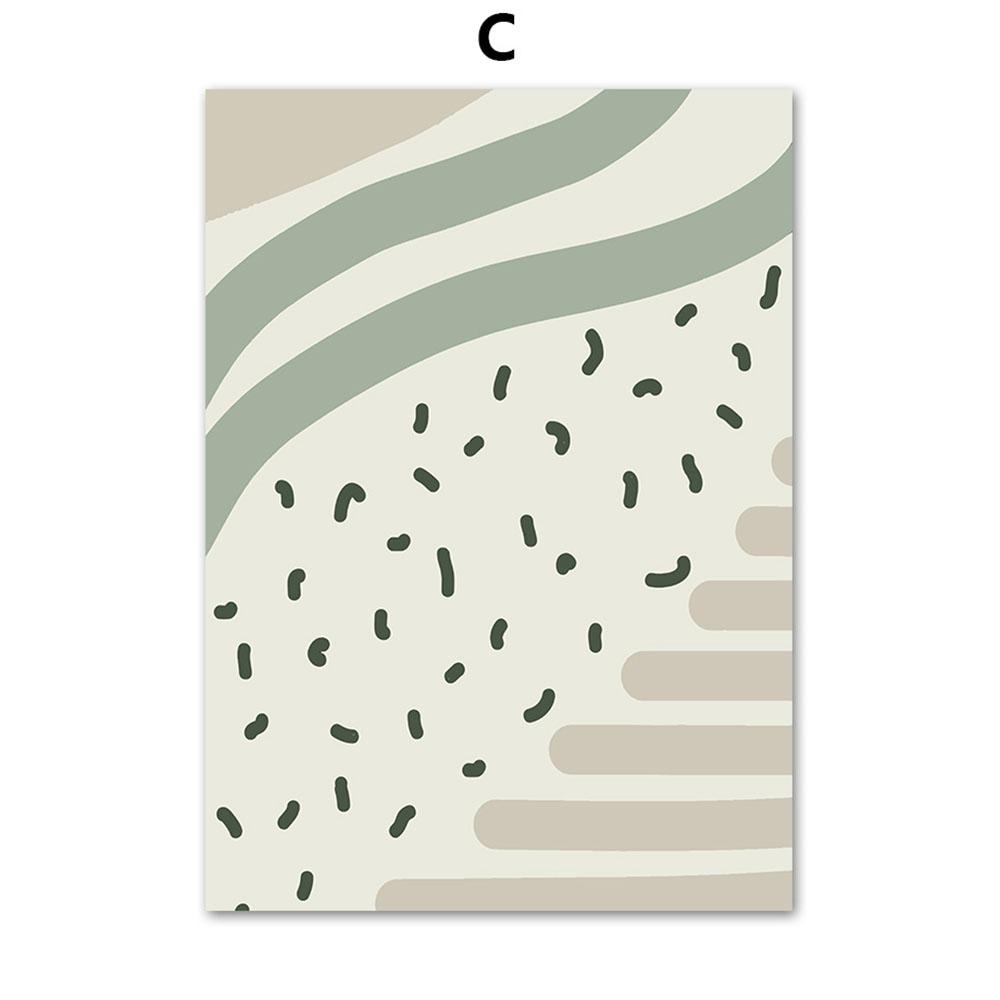 Sage Green Inhale Exhale Abstract Boho Wall Art Холст Картина Скандинавские постеры и принты Настенные картины для декора гостиной