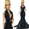 Аксессуары для бального платья для куклы 30 см, Великолепные пайетки, Сексуальный глубокий V-образный вырез, Высокий разрез, Стиль без спины, Игрушка для девочки (НЕТ КУКЛ)