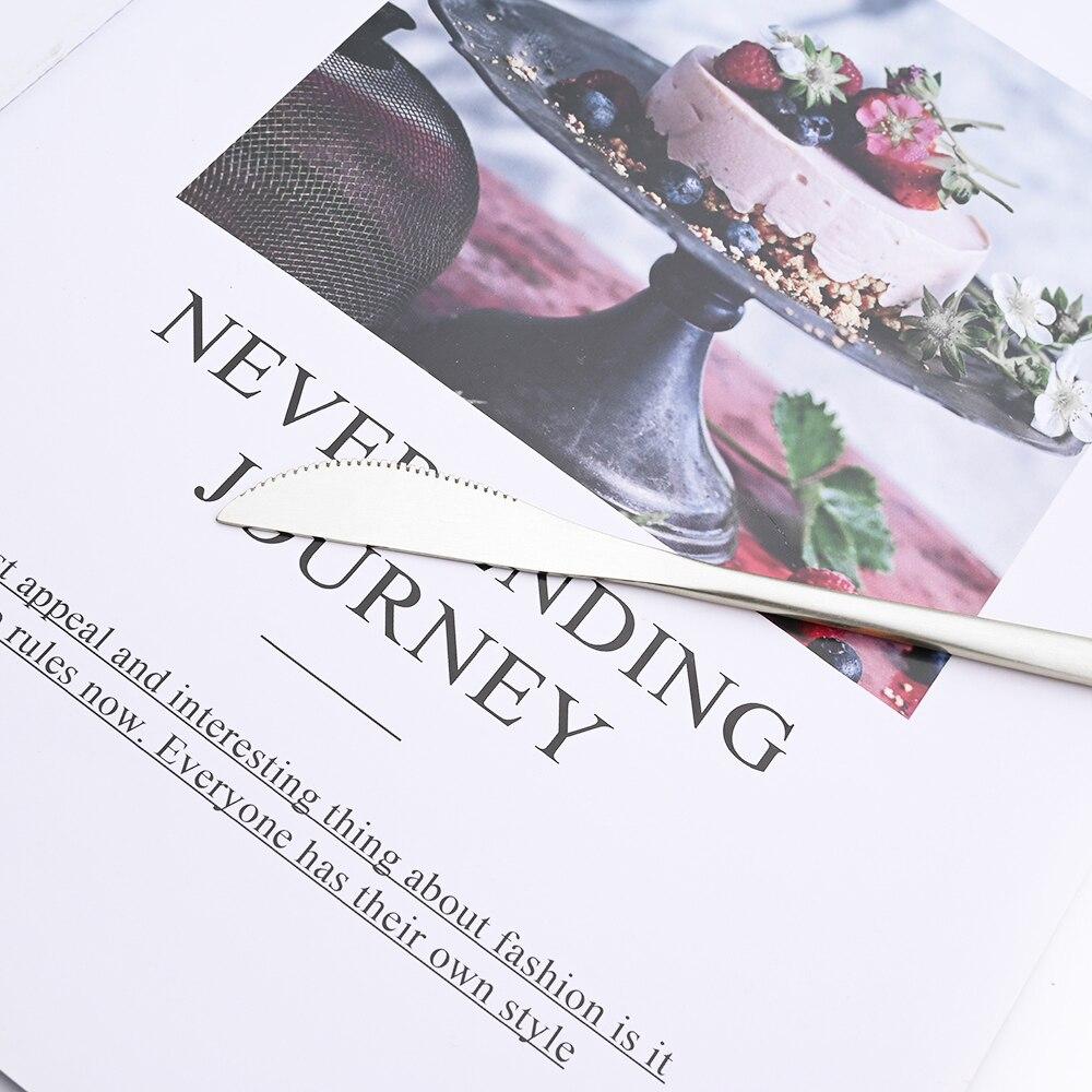 Простой набор столовых приборов, столовые приборы, десертный нож, вилка, длинная ложка для льда, столовые приборы из нержавеющей стали, вечерние столовые приборы, серебряный набор посуды