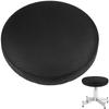 Thick Elastic Barstool Seat Cushion Cover Practical Stool Cover Round Chair Protector For Home Shop - Black (Diameter 35Cm )
