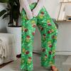 Pajama Pants, Sleepwear, Casual Drawstring Elastic Waist Pants, Comfortable Straight-leg Loose Pants