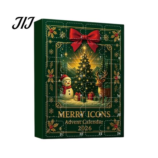 Decorative Accessories for Backpacks Christmas Advent Calendar 2026, 24 Days Countdown with Acrylic Tree Hanging Decor Ornaments, Collectible