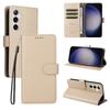 For Samsung Galaxy S24+/Galaxy S25+ Case RFID Blocking 3 Card Slots PU Leather Phone Cover with Wrist Strap
