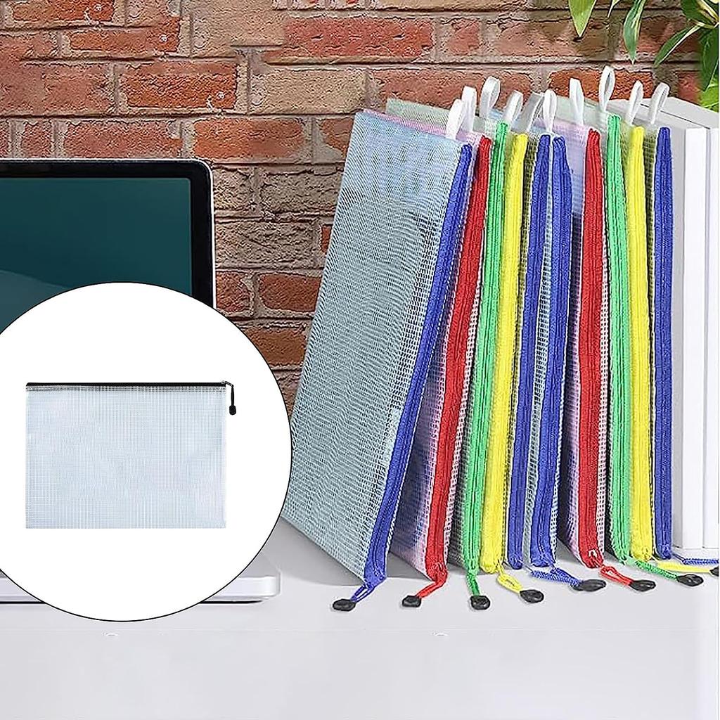 10 шт. сетчатый мешок на молнии сумка для документов водонепроницаемые папки на молнии A6/A5/A4/A3 школьные канцелярские принадлежности пенал сумки для хранения