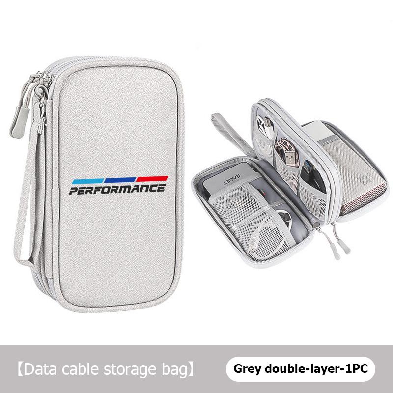 Universal Car Travel Portable Phone Data Line Key Storage Bag For BMW M E87 E30 E46 E28 E39 F18 F35 G03 F10 E93 F20 TKJLP1