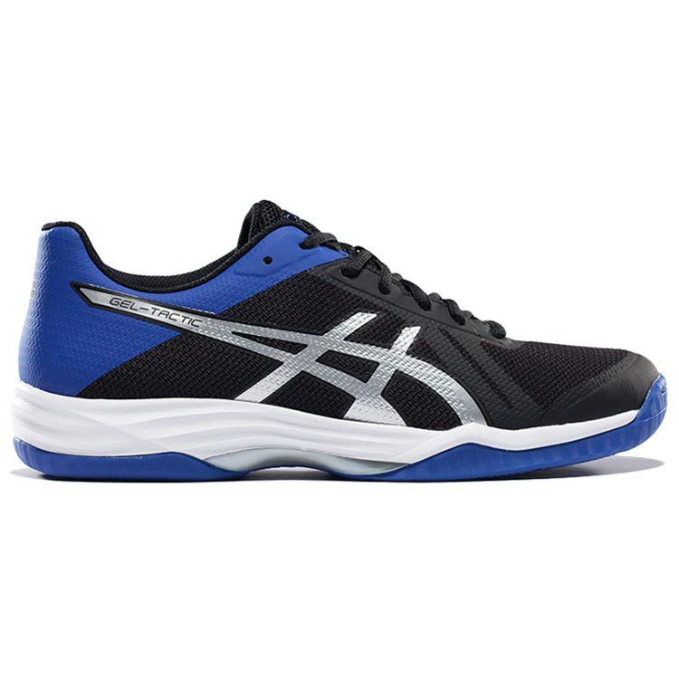 Asics Gel-Tactic Кроссовки мужские с круглым носком, на шнуровке, прочные, с низким верхом, для бега, кроссовки, черно-синие B702N-9045
