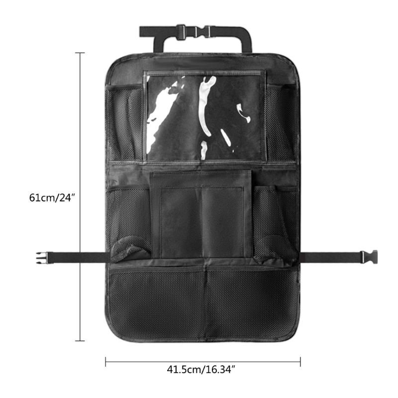 Auto Seat Back Storage Bag Protector Child Anti-Kick Clean Pad for Kids Toddlers