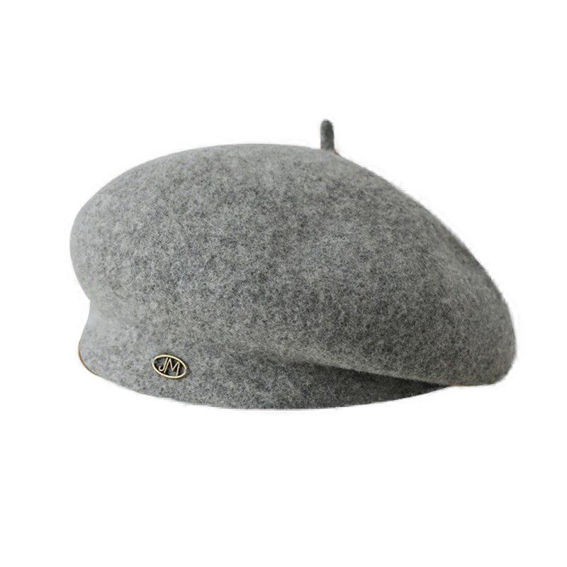 Новая шерстяная шляпа художника для женщин с большой головой и маленьким лицом  Модная корейская версия  Модный и универсальный берет