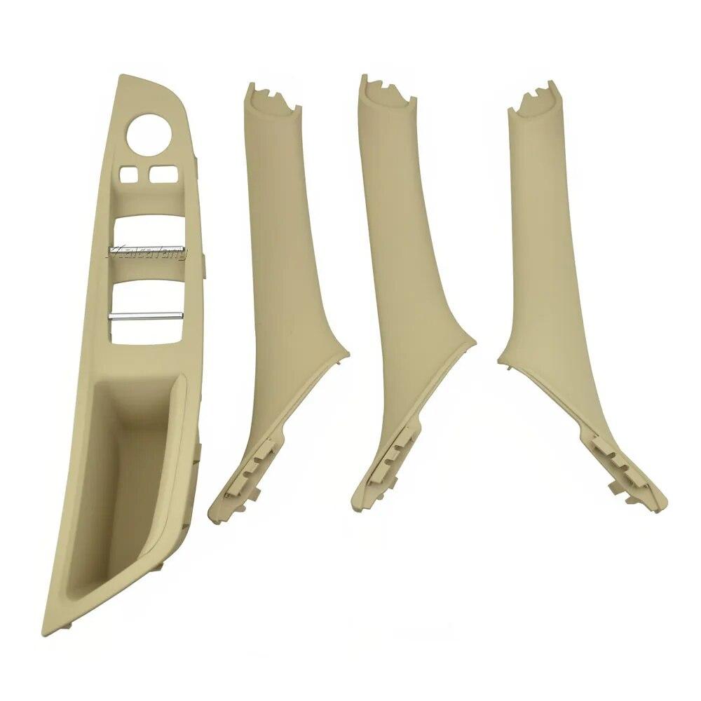 Beige Black Car Inner Door Panel Handle Pull Trim Cover Fit For BMW 5 Serie F10 F11 520i 528i 525d 535i 51417225857 51417225853