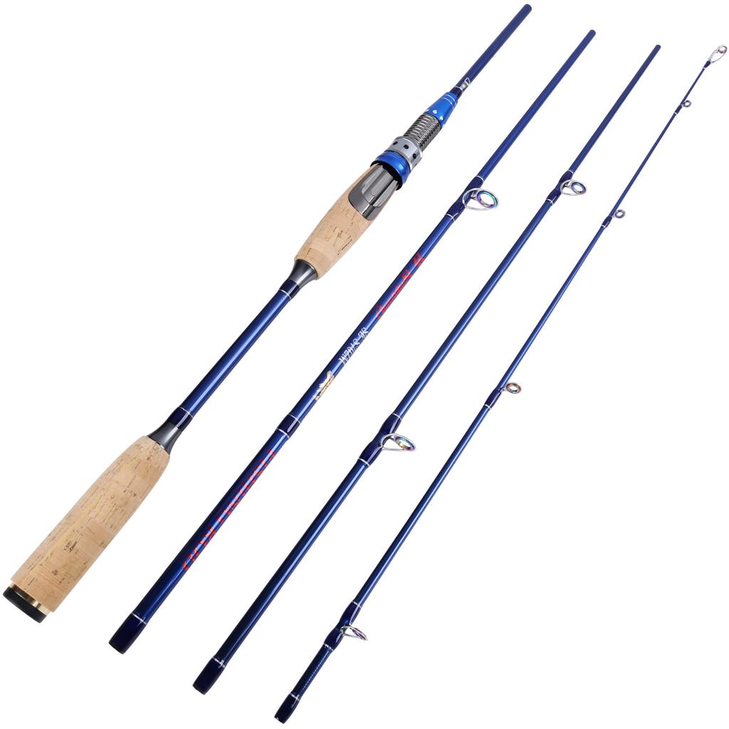 Рыболовная удочка спиннинг из углеродного волокна 4 секции 2,1 - 2,4 м бренда Sougayilang Bass
