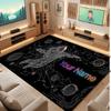 Astronaut Space Theme Soft Crystal Velvet Rug Custom Name & Text Print Non Slip Floor Rug for Bedroom Living Room