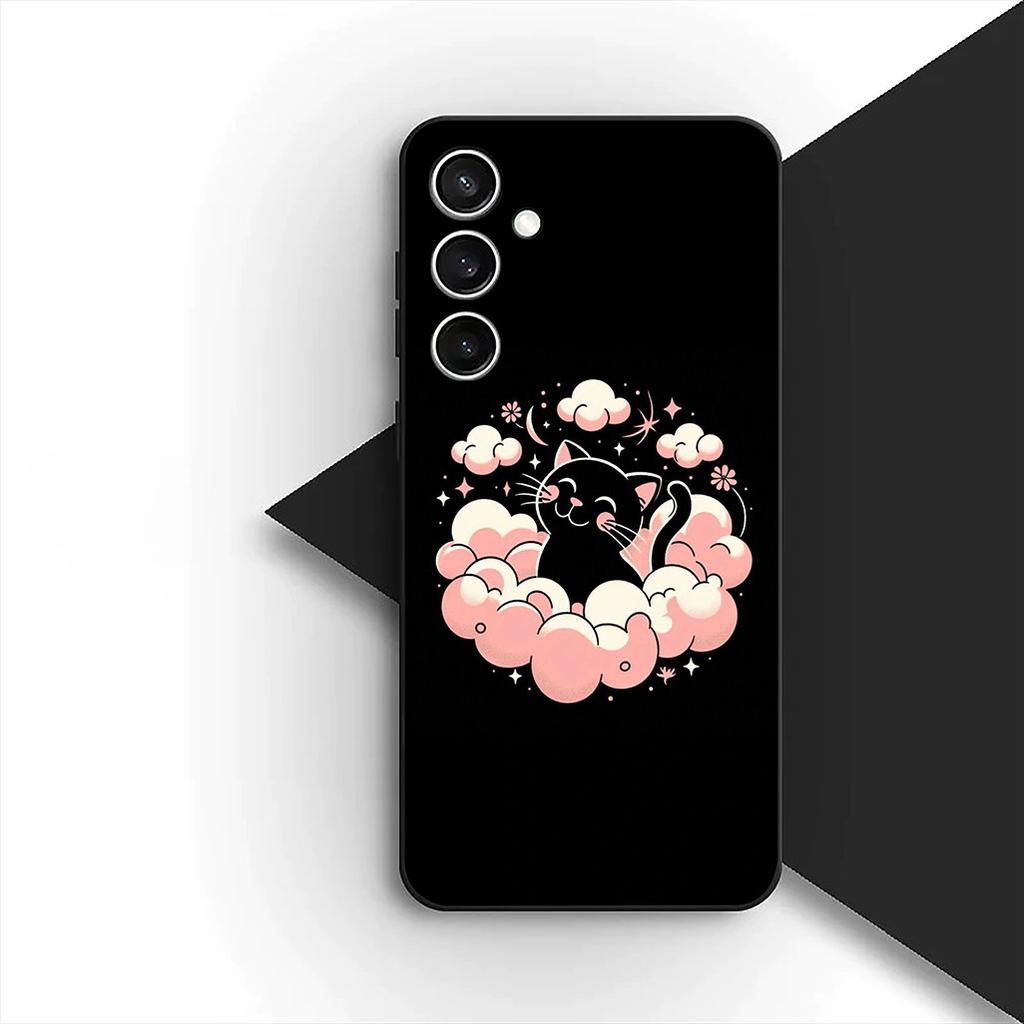 Чехол для Samsung Galaxy S10 S8 S9 Plus A33 A34 A31 70 A71 A72 Note 20 9 8 S10E Кейс Чехол для телефона Мультяшный Кот Мяу Котенок