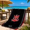 Fla-mengo Club Crest Printed Microfiber Beach Towel, Soft And Absorbent, Quick-Dry, Ideal for Summer Travel, Beach Essential, Swimming Pool