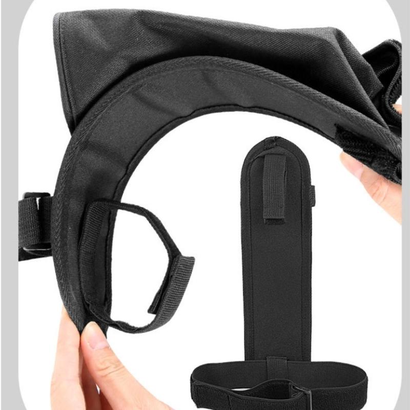 Long Handle Thigh Holder Textured Fabric Carry Sleeve with Hook Wrap, Waist Fastener and Leg Fastener for Stage Walks, Park Days and Outdoor Travel