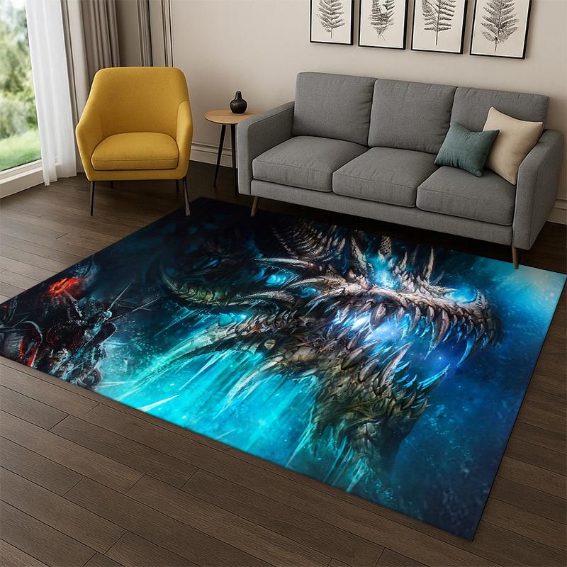 Demon Hunter Arthas World of Warcraft WOW Game Carpet Rug for Bedroom Living Room Sofa Doormat Home Decor,Area Rug Non-slip