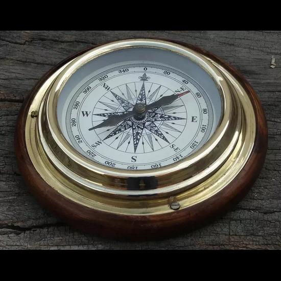 Антикварный увеличительный/навигационный/магнитный 6-дюймовый парусный корабль/лодка настольный компас подарок на годовщину