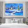 DIY 5D алмазная живопись зимний снежный пейзаж Алмазная вышивка полная круглая мозаика со стразами дом пейзаж вышивка крестиком Декор
