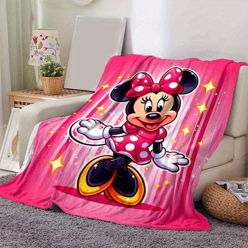 1pc Minnie Printing Blanket - Soft, All-Season Throw for Office Blanket, Car, Travel