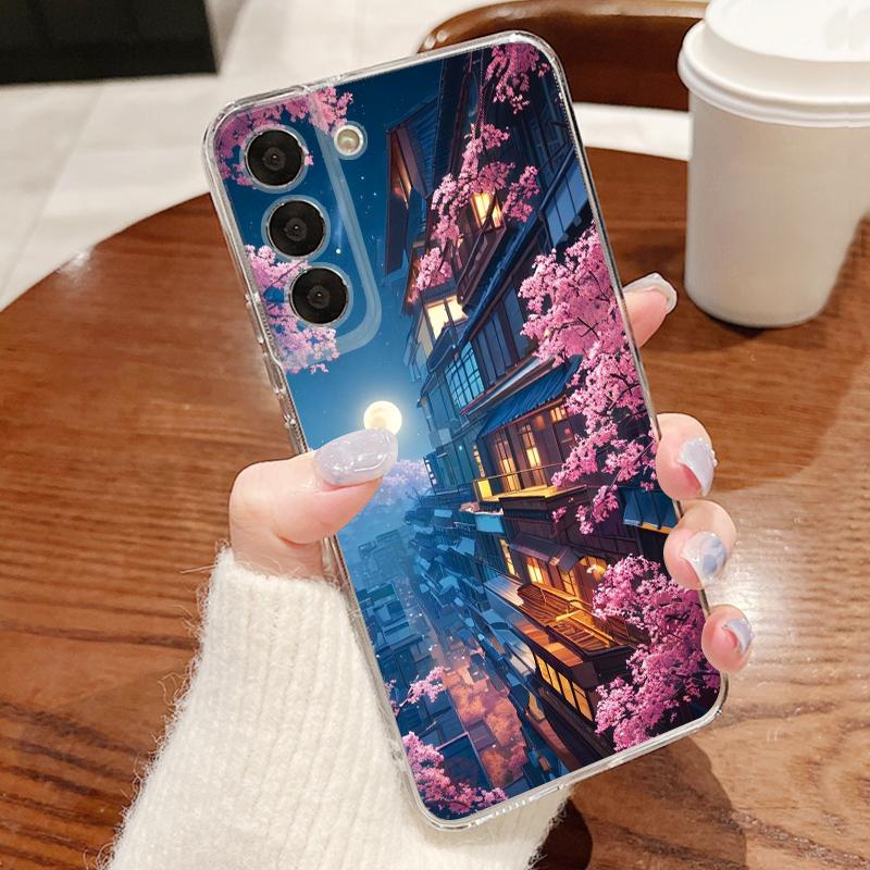 Чехол с принтом «Пляж и побережье» для Samsung A57 S26 Ultra A37 A17 A56 A36 A26 A16 A55 A35 A25 A15 A54 5G S21 FE S22 S23 S24 S25 Plus Прозрачный мягкий чехол из ТПУ