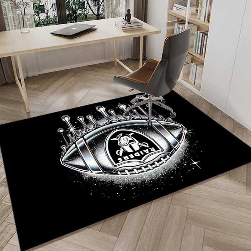 Las Vegas Raiders Area Rug for Office, Chair Rug, Decorative Carpet Livingroom Mat, Large Size Fan gifts Christmas gifts