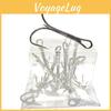 4x 10pcsbox Hooks Huge Treble Strong 60100 Fishhook Sharp Barbed Carbon Steel Anchor Tackle Round Bend Angle For Big Fish