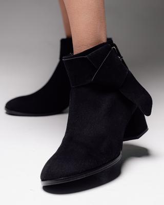 Ботинки женские 42071 40 черные замша