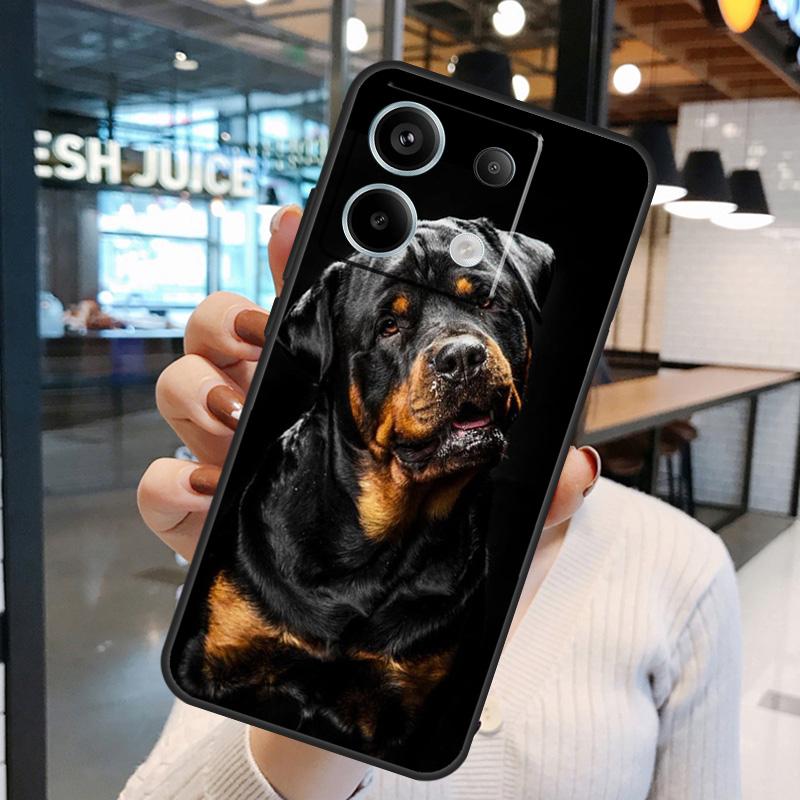 Чехол для телефона Xiaomi Redmi Note 15 Pro Plus 10 11 12 13 14 Pro Redmi 15 15C 10C 12C 13C 14C с изображением ротвейлера
