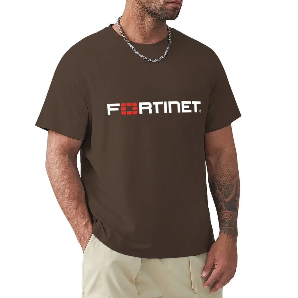 Логотип FORTINET Футболка тяжеловесы милые топы мужские смешные футболки