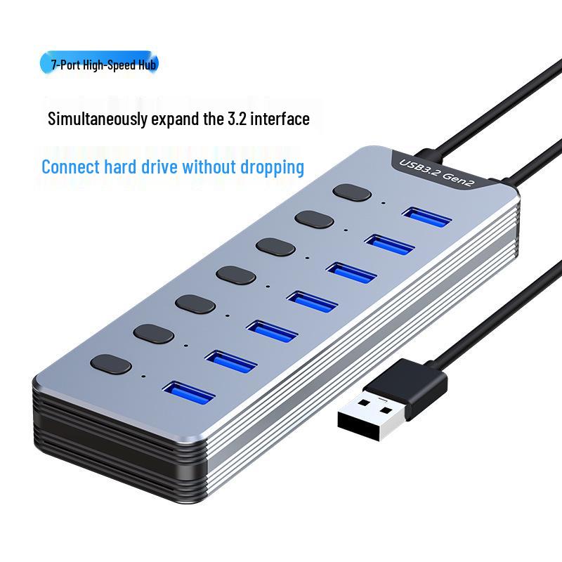 Высокоскоростной USB 3.2 хаб-разветвитель на 10 портов и док-станция
