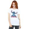 Disney Womens/Ladies Lilo And Stitch Stitch Cutie Pie Cotton Boyfriend T-Shirt