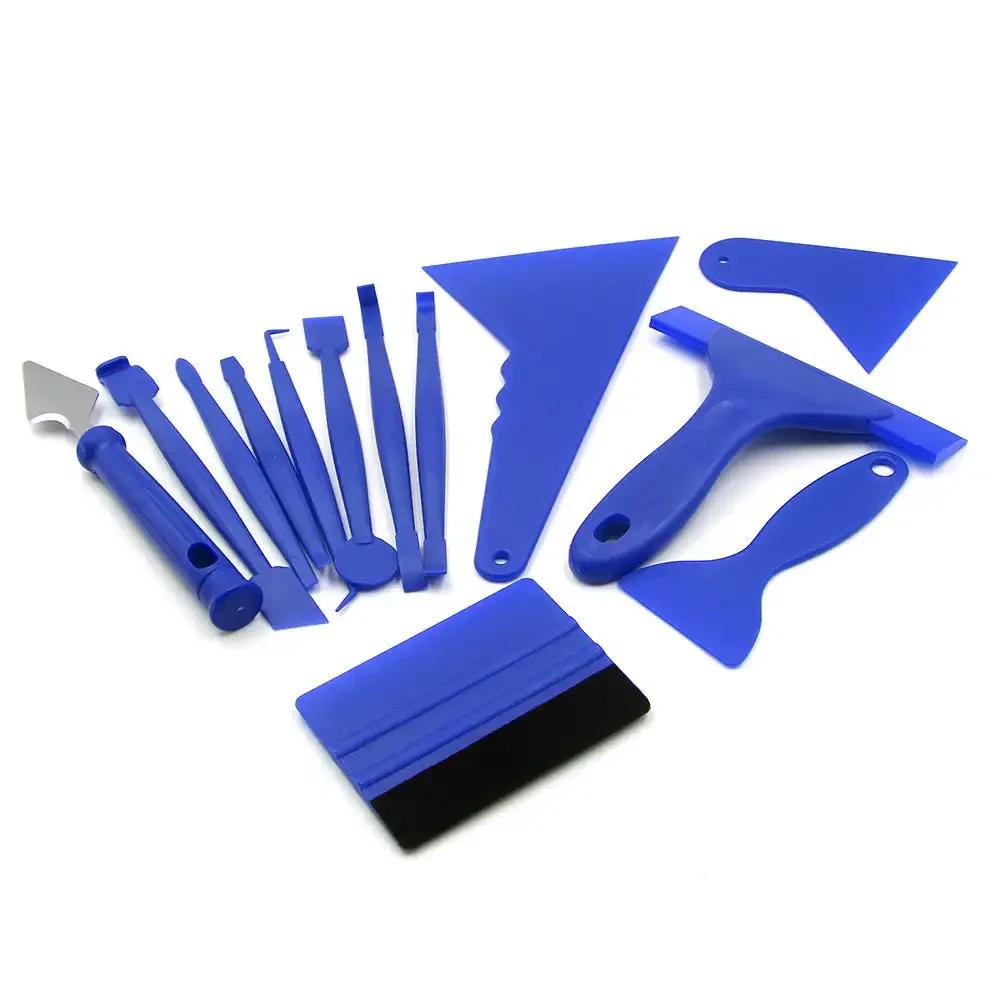 13 шт. набор лезвий для обертывания автомобиля пленкой резиновый скребок для оконной виниловой пленки скребок для удаления льда чистящий скребок для мытья отламывающиеся инструменты