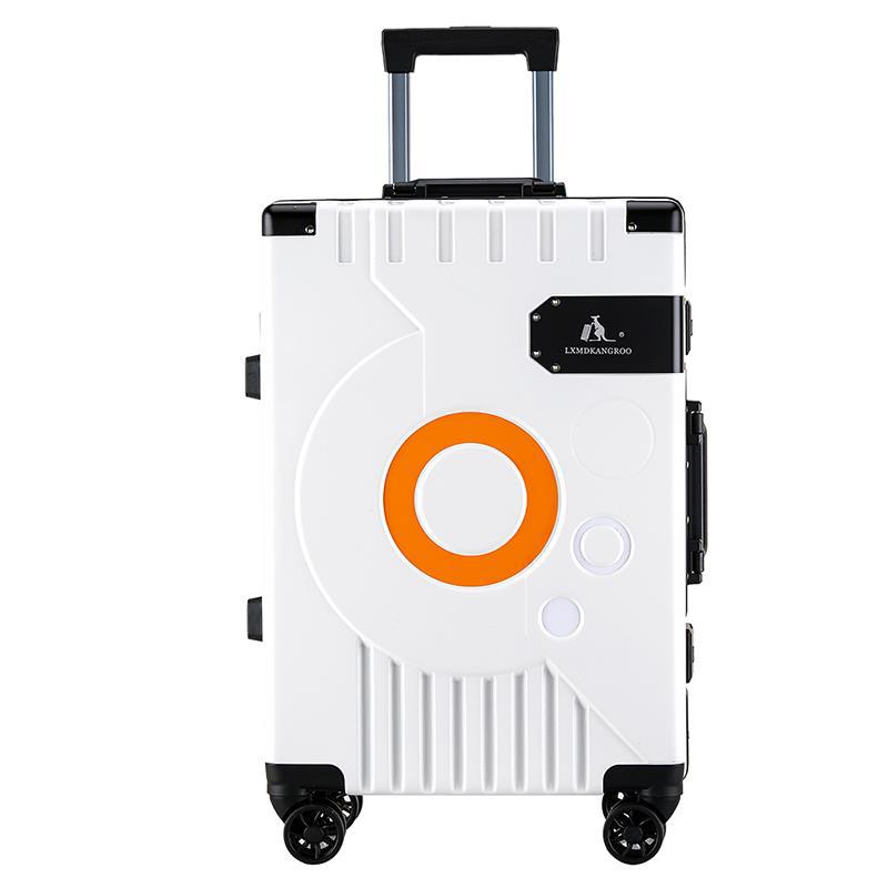 New Aluminum Frame Luggage Travel Fashion Trolley Case Universal Wheel Technology Luggage Luxury 20‘’ Carry On Cabin Suitcase