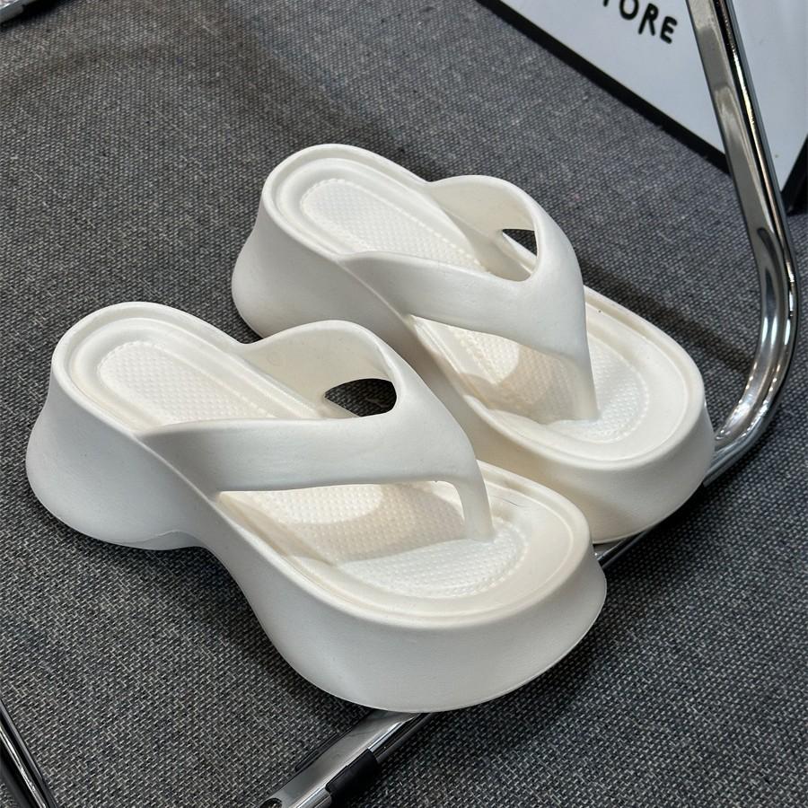 Шлепанцы на толстой подошве и толстом каблуке, женская летняя обувь, толстая подошва, ощущение, будто наступаешь на дерьмо, новые летние шлепанцы-клипсы