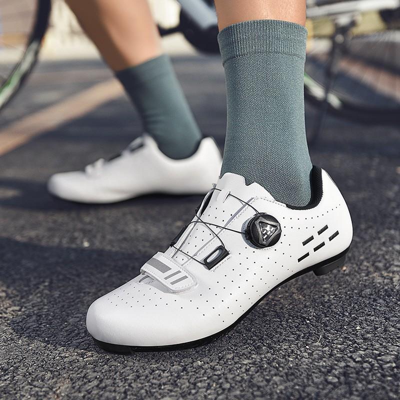 Large Size Cycling Shoes Road MTB Bike Riding Breathable Rigid Sole Clipless Flat Pedal Options